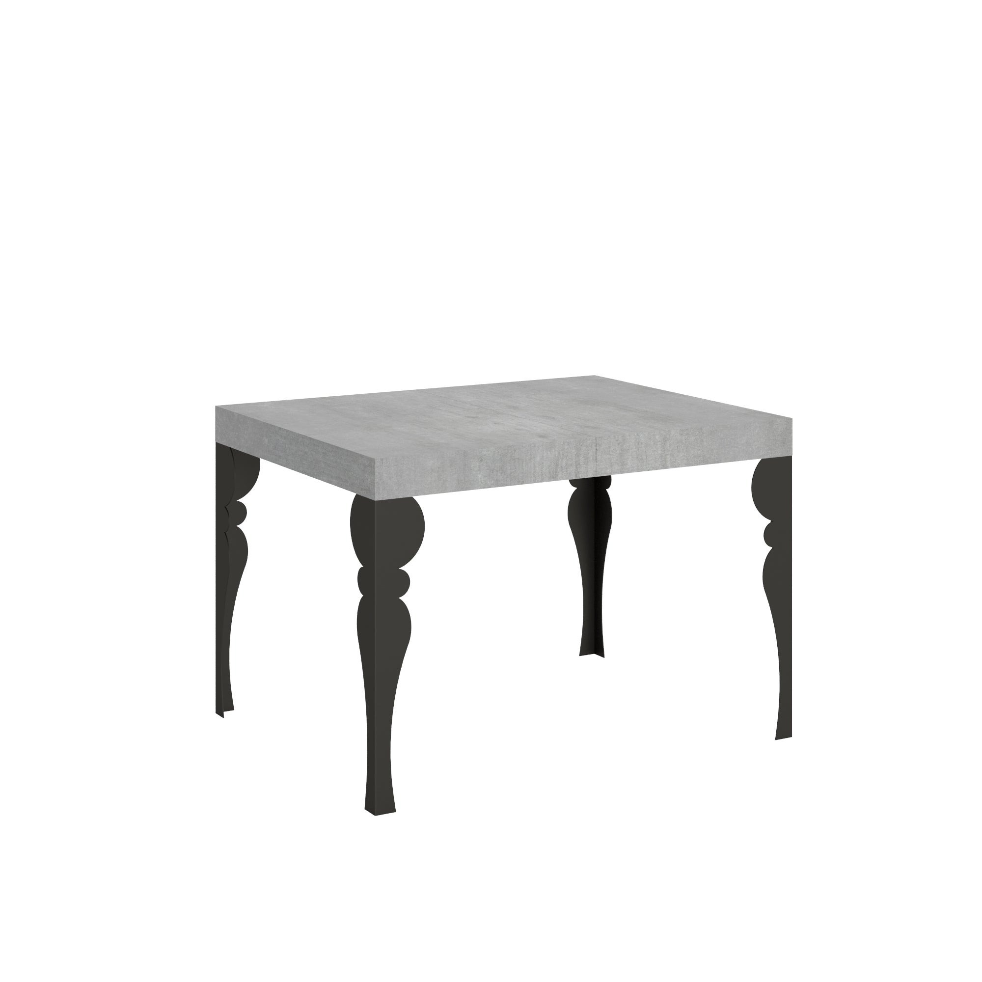 Mesa Paxon moderna estilo loft 80x120/204 cm estructura reforzada cemento antracita