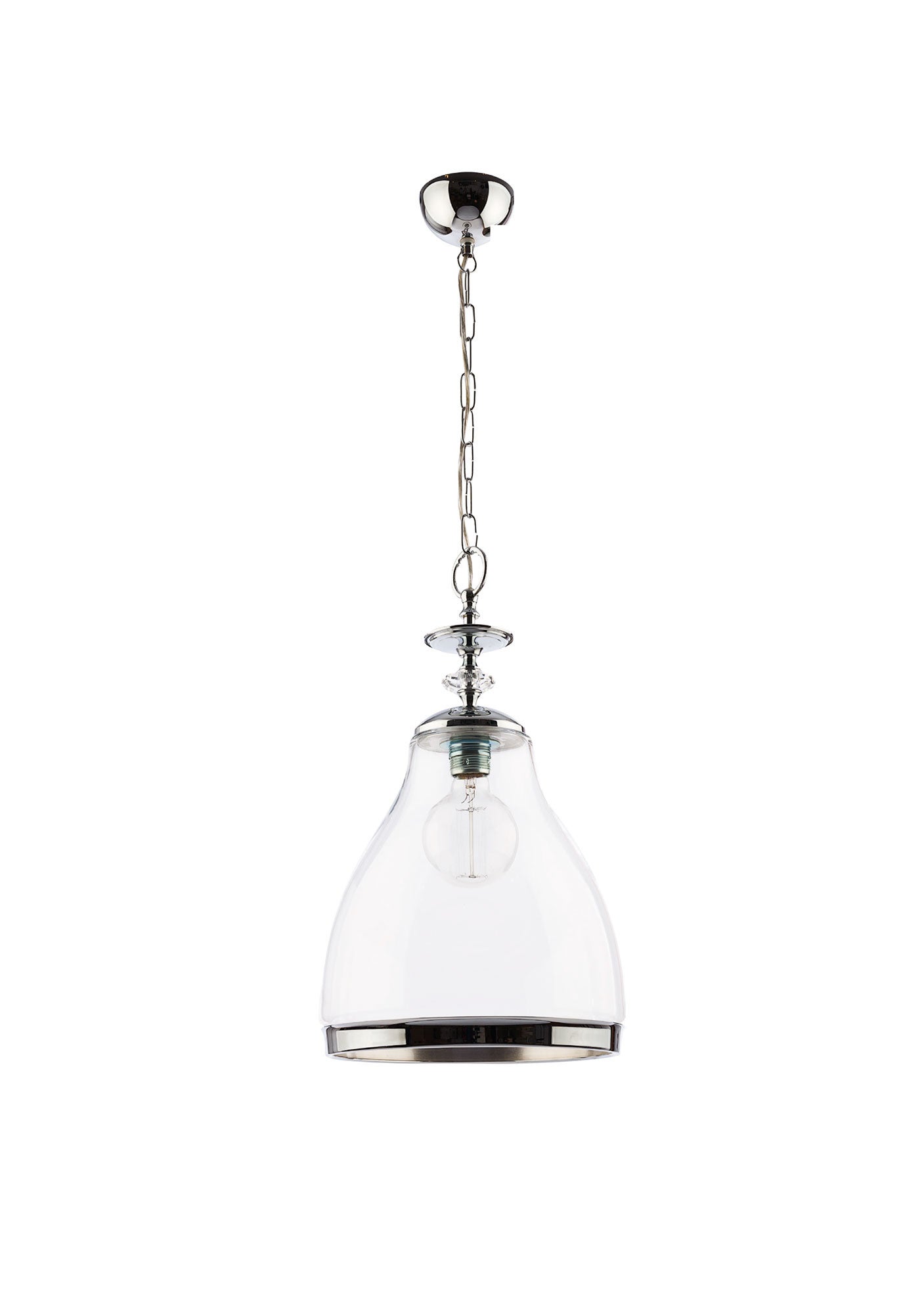 Lampa wisząca ISLA Jupiter srebrny/transparentny E27 80 cm 1 szt.