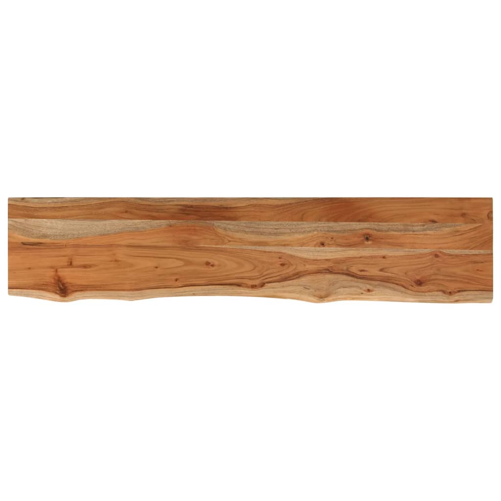 Blat Drewniany Akacjowy Lity 25 mm do Stołu z Żywą Krawędzią 140x30 cm