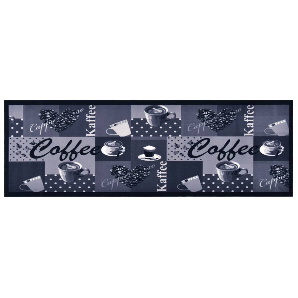 Kuchenna mata podłogowa Coffee, niebieska, 45x150 cm vidaXL