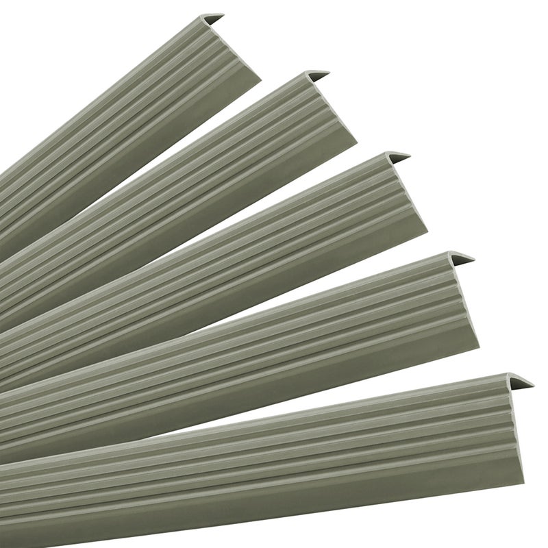 5x Profil schodowy PVC 40x25 mm - samoprzylepny, antypoślizgowy, 100 cm, oliwkowy