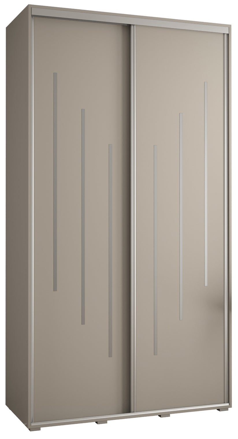 Szafa przesuwna wysoka Dakota 8 130 x 45 x 235,2 cm kaszmir + u. Srebrny - Abiks Meble
