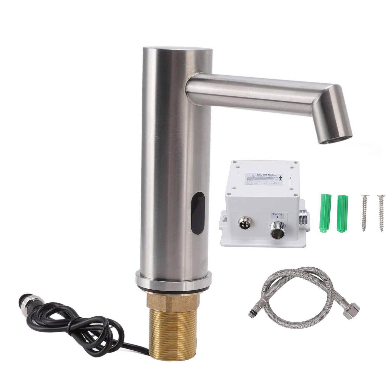 Bateria indukcyjna G1/2 220 V, automatyczna, inteligentna, na podczerwień, szczotkowana, ze stali nierdzewnej 304, pojedyncza, chłodząca, bezdotykowa
