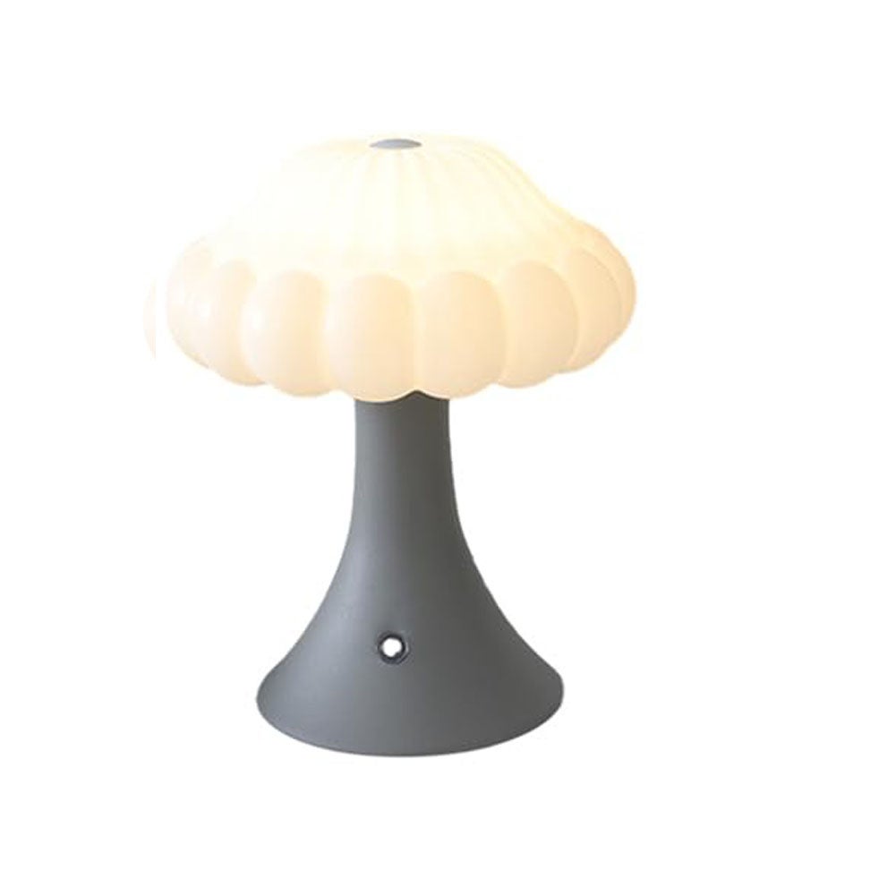 Przenośne bezprzewodowe lampy LED, lampa chmurka, lampa na baterie, możliwość ściemniania 3 kolorów, lampka nocna na stolik nocny, szara