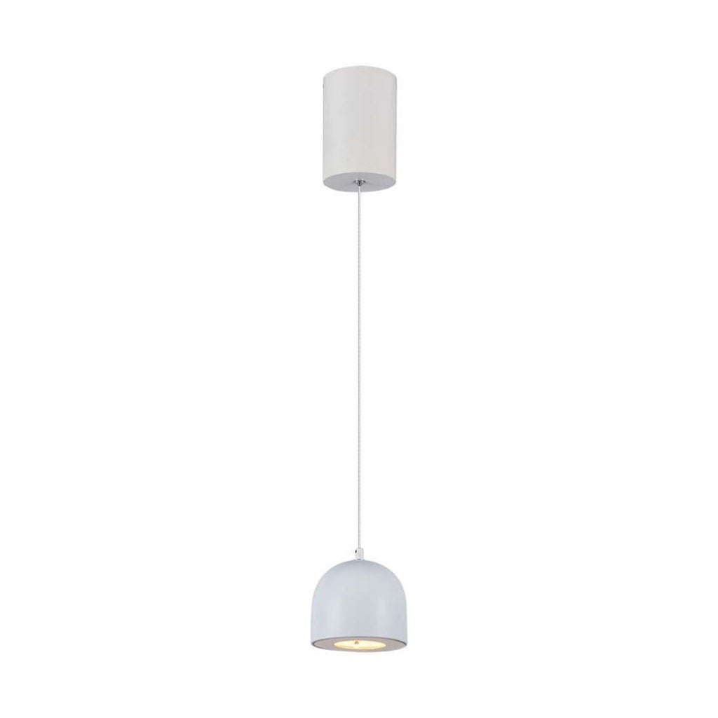 Żyrandol LED cylindryczny metalowy 8,5 W, jasnoszary, dotykowy, 10*16 cm, regulowany, 3000 K