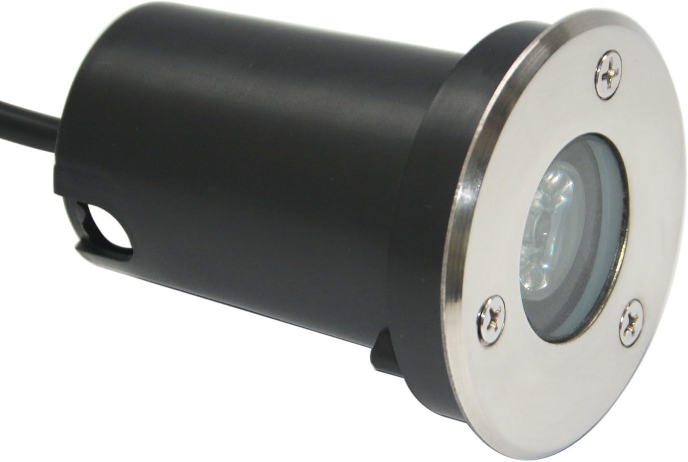 Wpuszczany reflektor LED, 1 W, stopień ochrony IP65, zielone światło, oświetlenie zewnętrzne, zintegrowany transformator, odpowiedni do ścieżek i tar