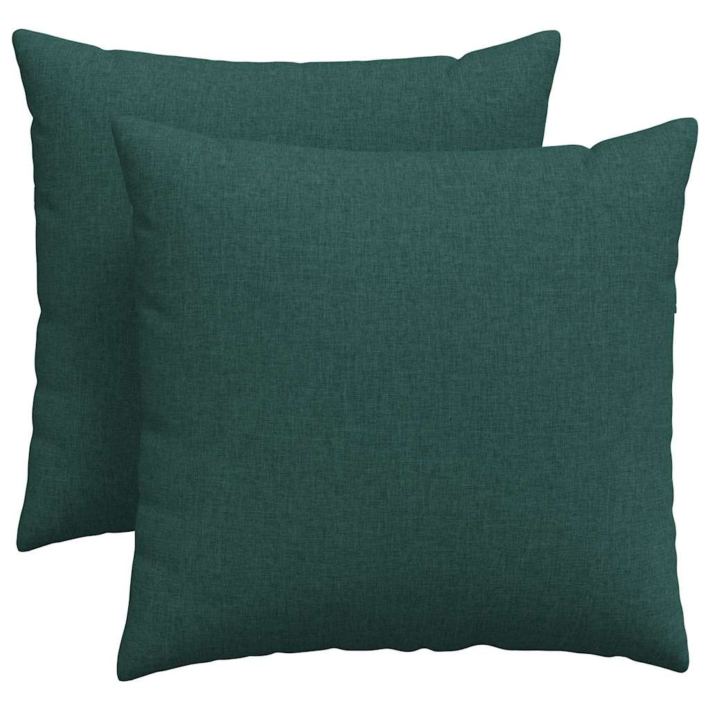 Poduszki na sofę 2 pcs Ciemna zieleń 45 x 45 cm tkanina