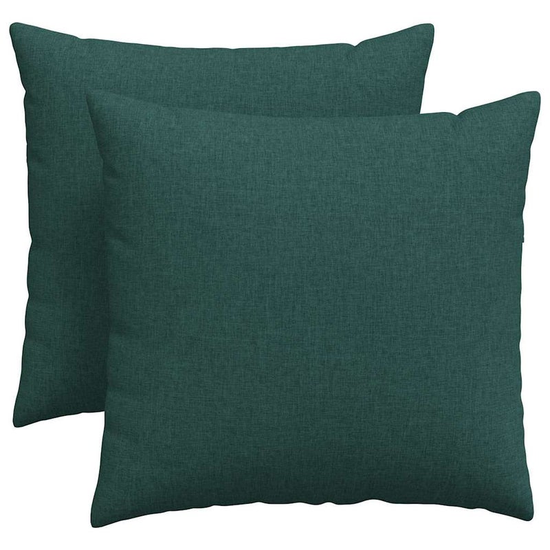 Poduszki na sofę 2 pcs Ciemna zieleń 45 x 45 cm tkanina