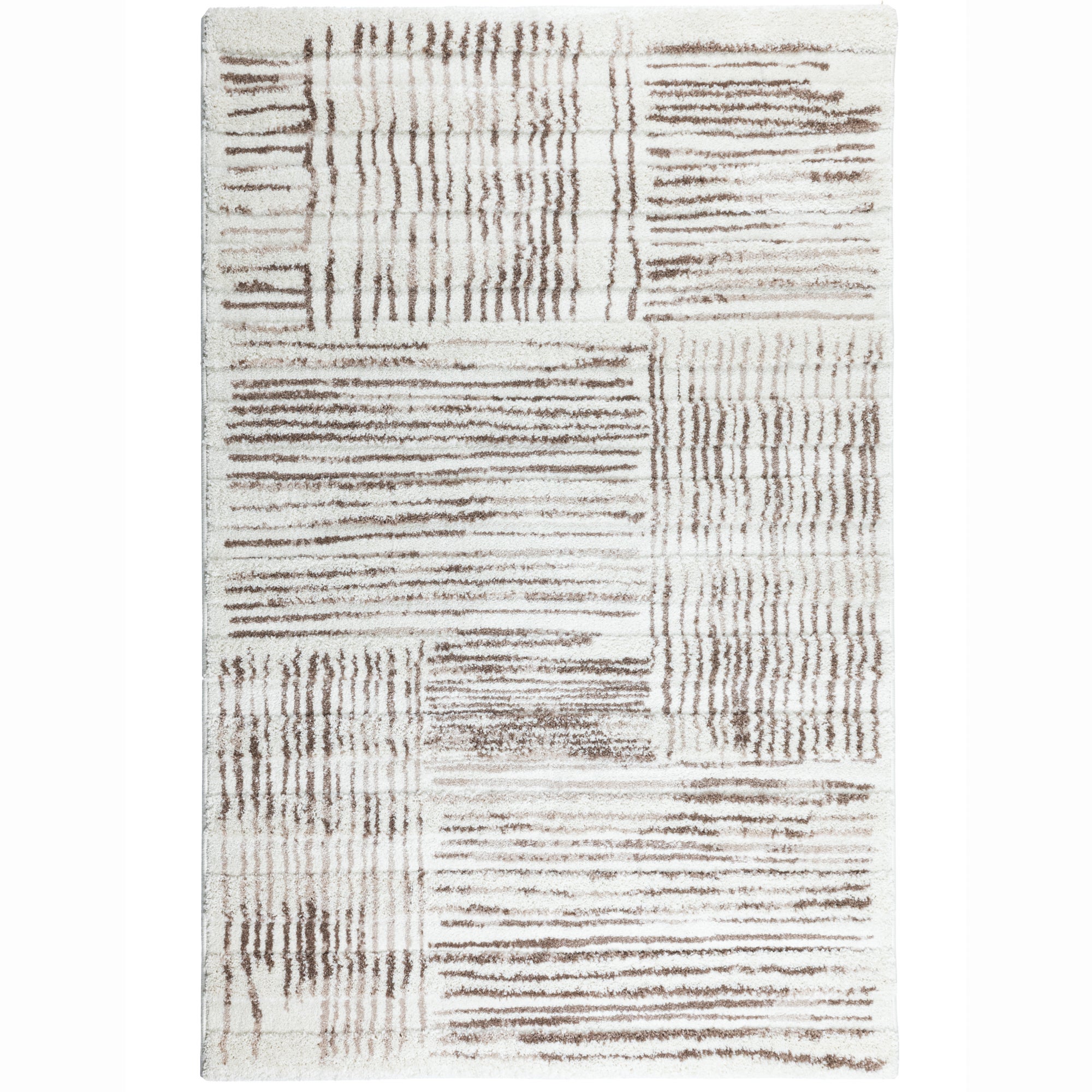 Dywan Shaggy Mono 160x230 cm Abstrakcja Kremowy