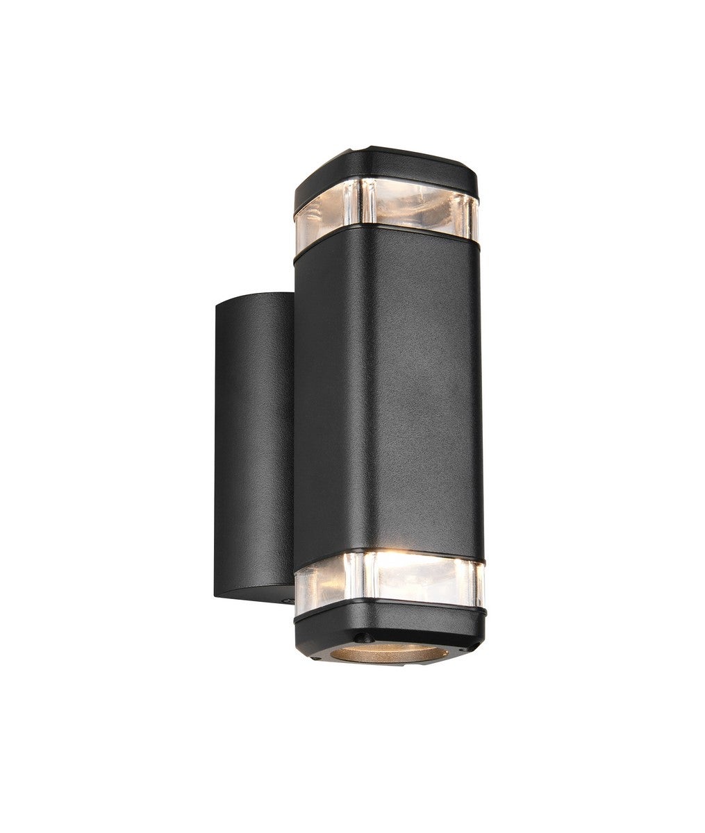 Kinkiet zewnętrzny tuba góra dół BARCELOS czarny 2xGU10x10W aluminium wym:21x7x13,5cm IP44 RL