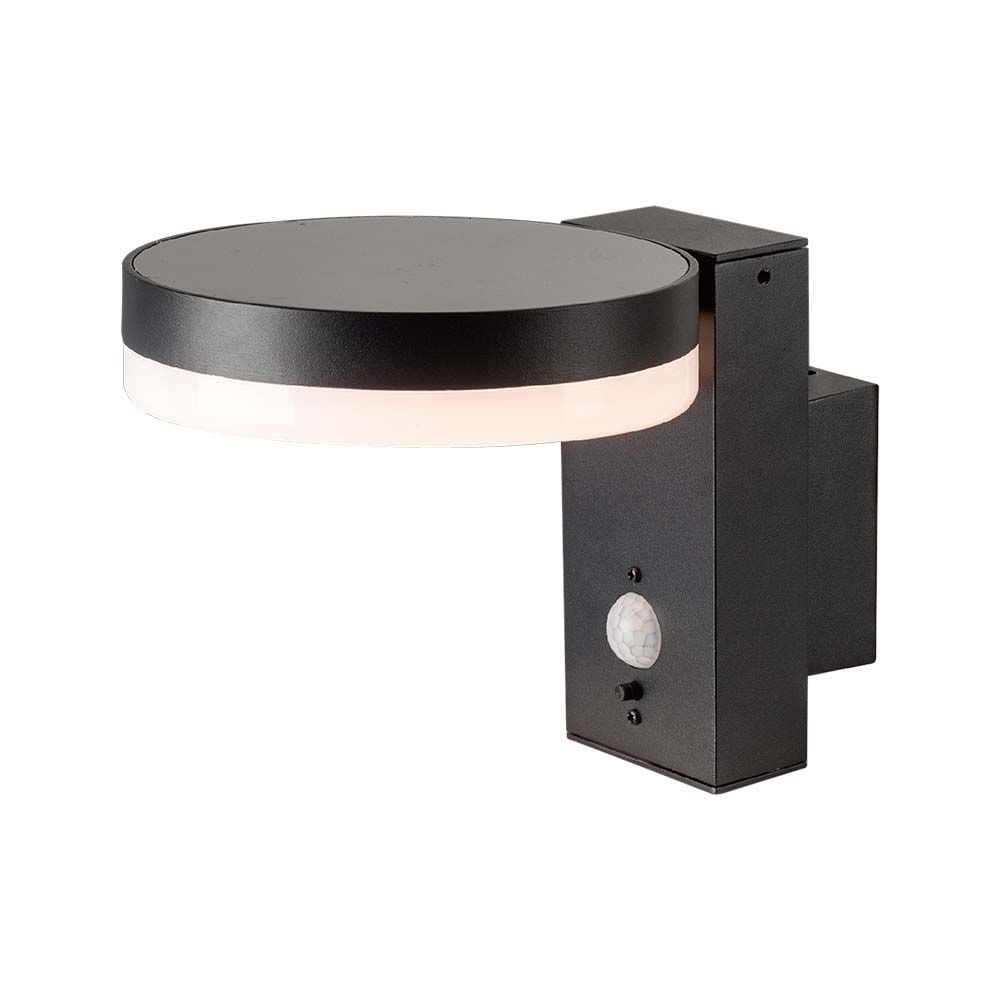 Kinkiet solarny z czujnikiem ruchu 1147 LED 5.5W Ciepła biel 220lm czarno-biały wym:15,5x15,5x22,9cm IP54 V-TAC