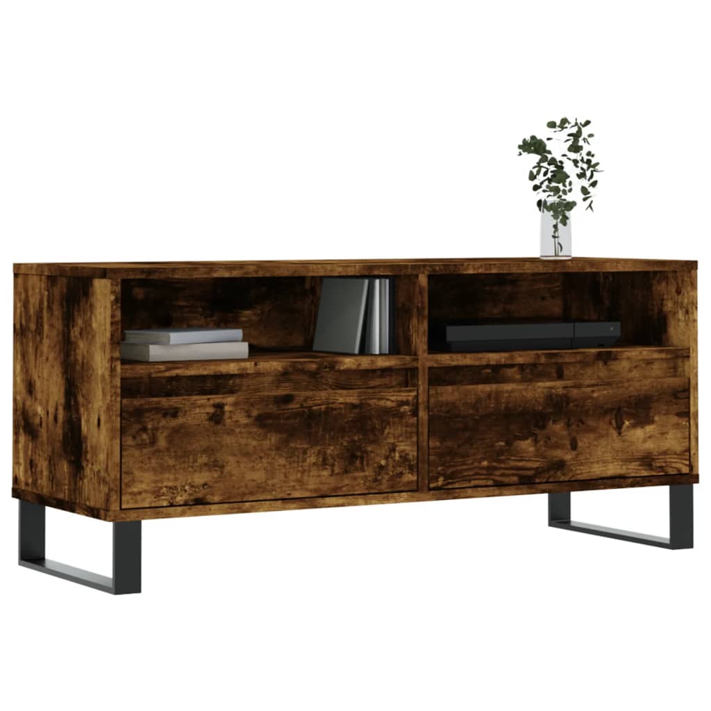 Szafka pod TV, przydymiony dąb, 100x34,5x44,5 cm