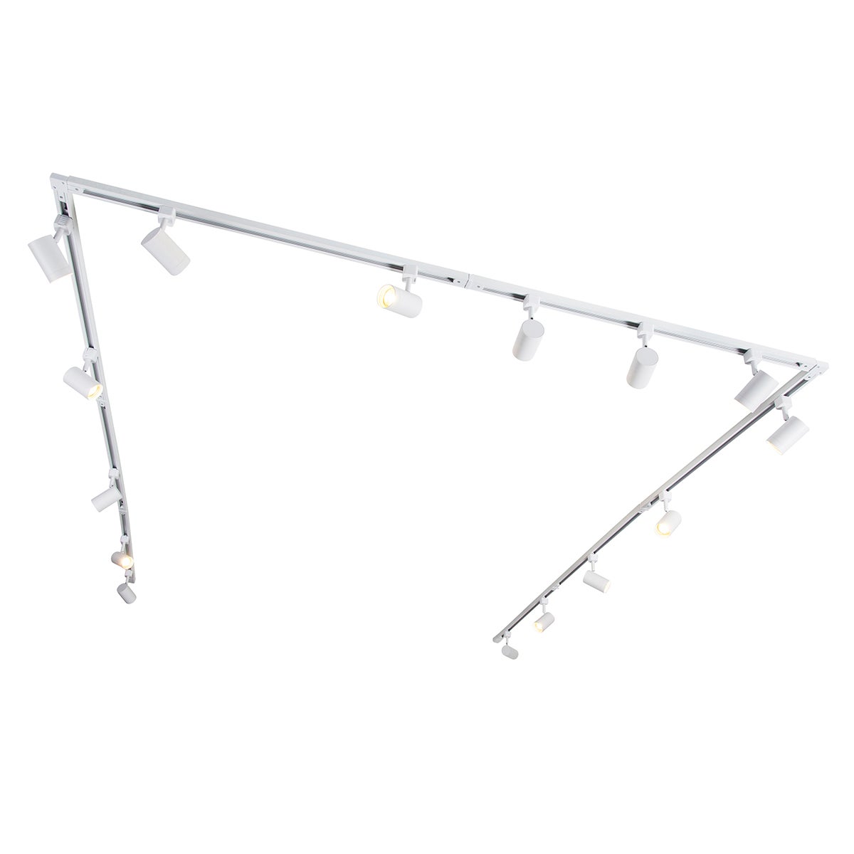 Qazqa nowoczesny zestaw oświetlenia szynowego - Iconic Jeana - biały, max. 50w, gu10, z 15 punktami świetlnymi, 765cm