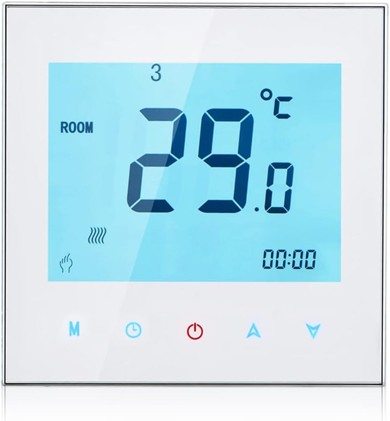 Termostat LCD Dotykowy 110–230V – Programowanie Tygodniowe, Kontrola Temperatury Otoczenia Podgrzewacz Wody 5A