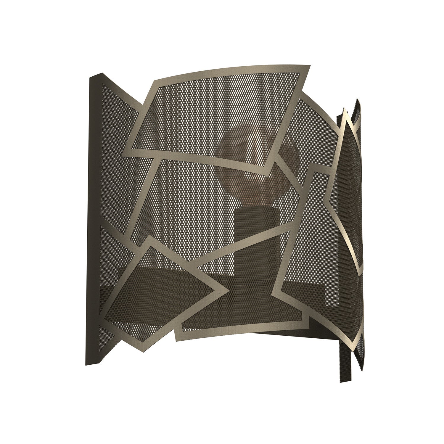 Kinkiet ścienny Camo tytanowy złoty 1xE27x15W wym: 25 x 26 x 13 cm metal IP20 Luminex