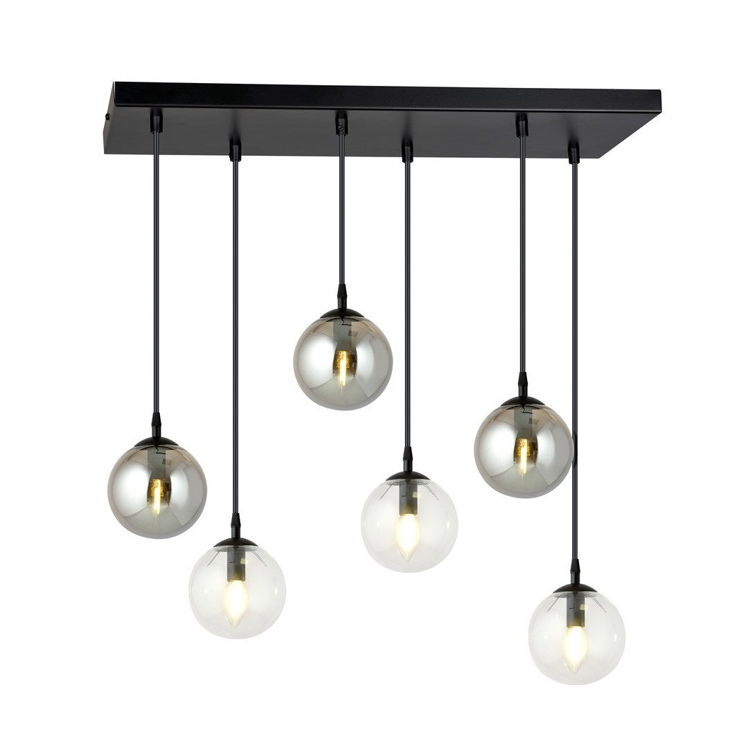 Żyrandol Emibig 6xE14 40W COSMO 6 BL/MIXB 714/6M2