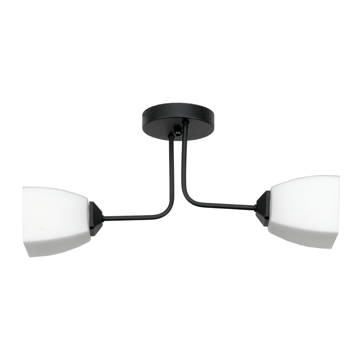 Lampa sufitowa do jadalni TRAPIK czarna 2xE27 nowoczesna IP20 67x27cm Edylit