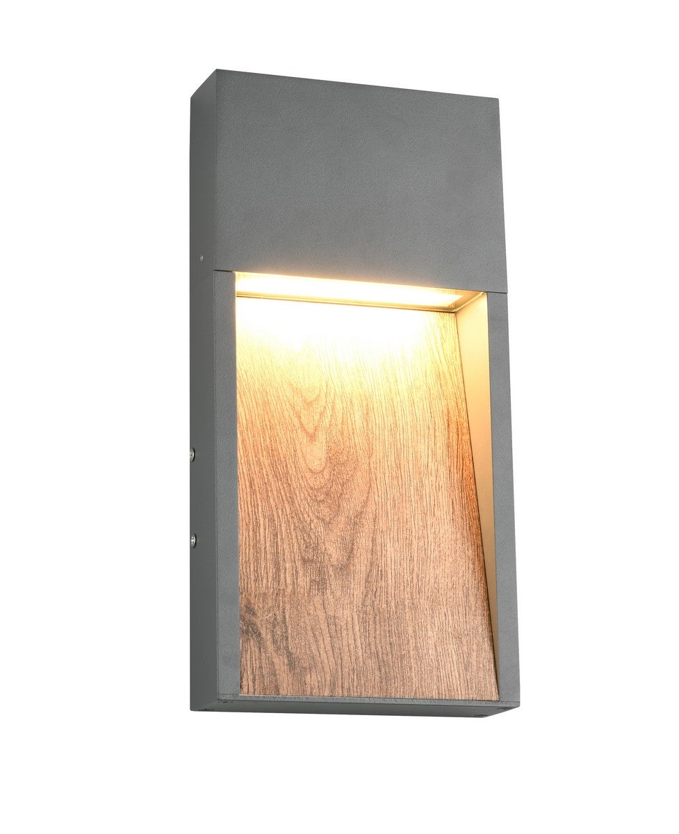 Kinkiet zewnętrzny LED SALMON 13W aluminium antracytowo-brązowa wym:33x16,5x4,5cm IP44 Trio