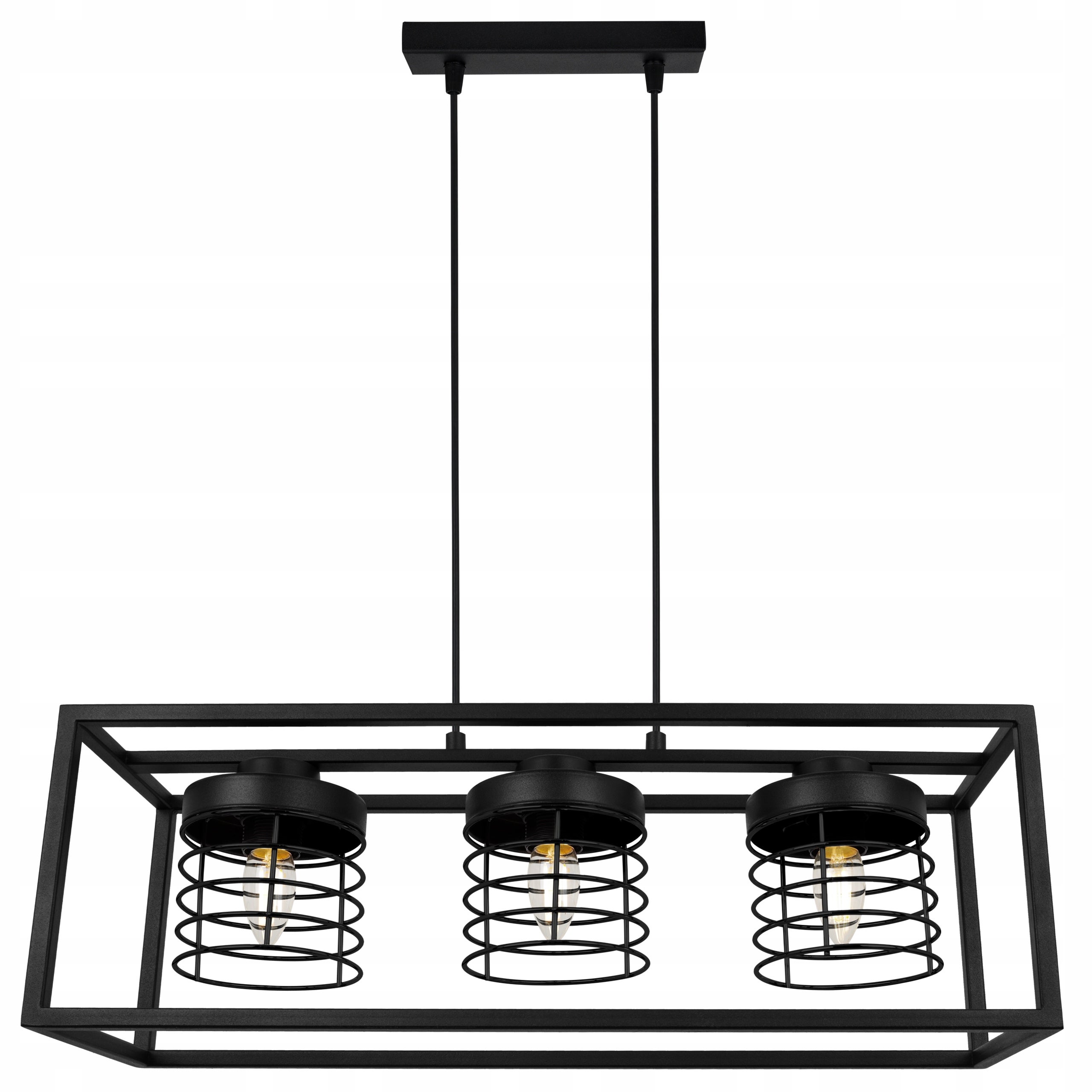 Lampa sufitowe wisząca Light Home LH Rasti Cage Klatka 3x E27 60W czarny