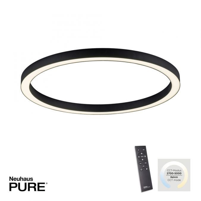 Lampa sufitowa ledowa czarna PURE-LINES LED 42W Paul Neuhaus 6306-13