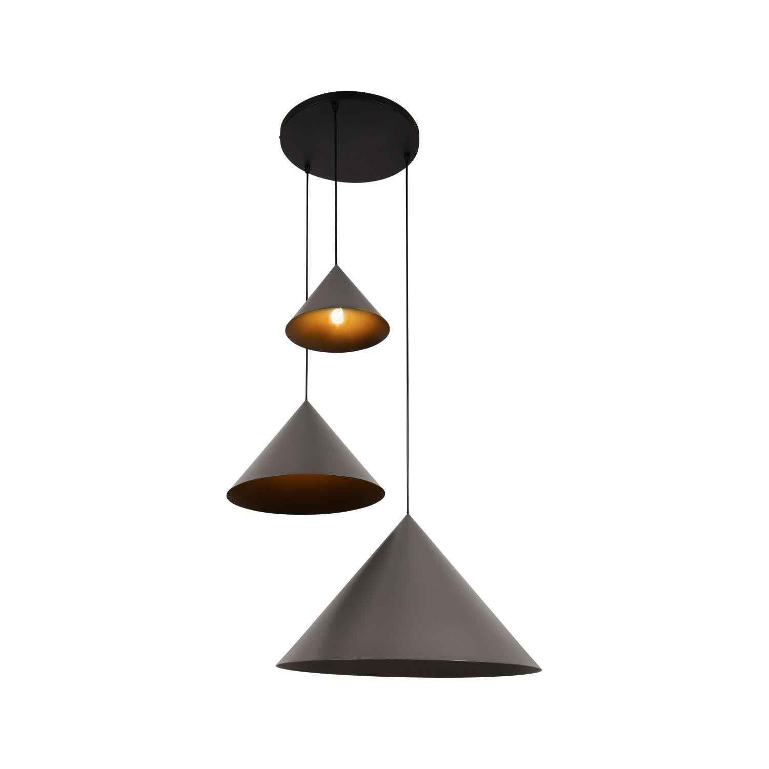 Lampa wisząca SPITZE szaro-czarny 3xE27x40W metal wym:300x68x68cm IP20 Lucide