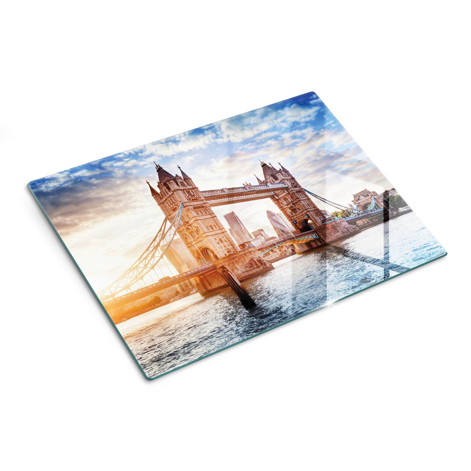 Deska do krojenia ze szkła hartowanego z grafiką - Tower Bridge Londyn - 30x40 - Tulup
