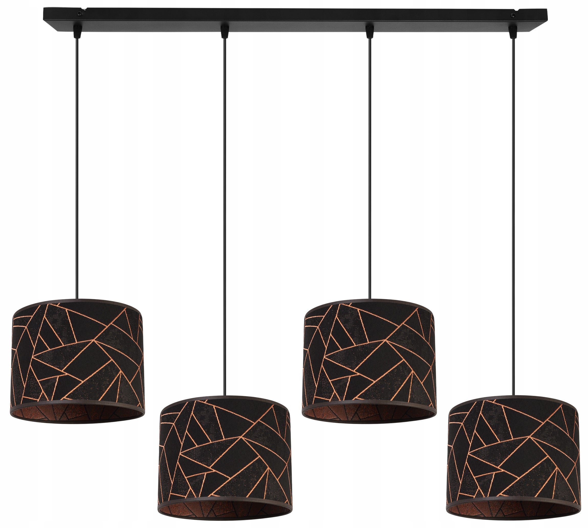 Lampa sufitowa wisząca Light Home LH Werona 4x E27 60W czarny/miedź