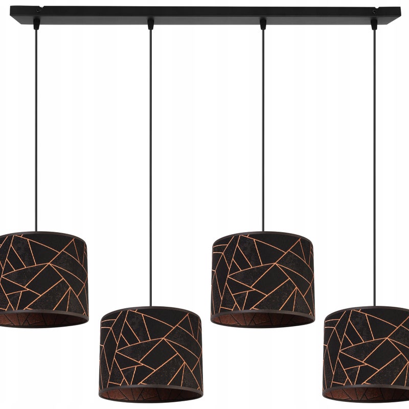 Lampa sufitowa wisząca Light Home LH Werona 4x E27 60W czarny/miedź