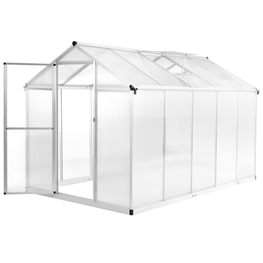 Szklarnia z ramą aluminiową, 302x190x195 cm, 11,19 m³ vidaXL