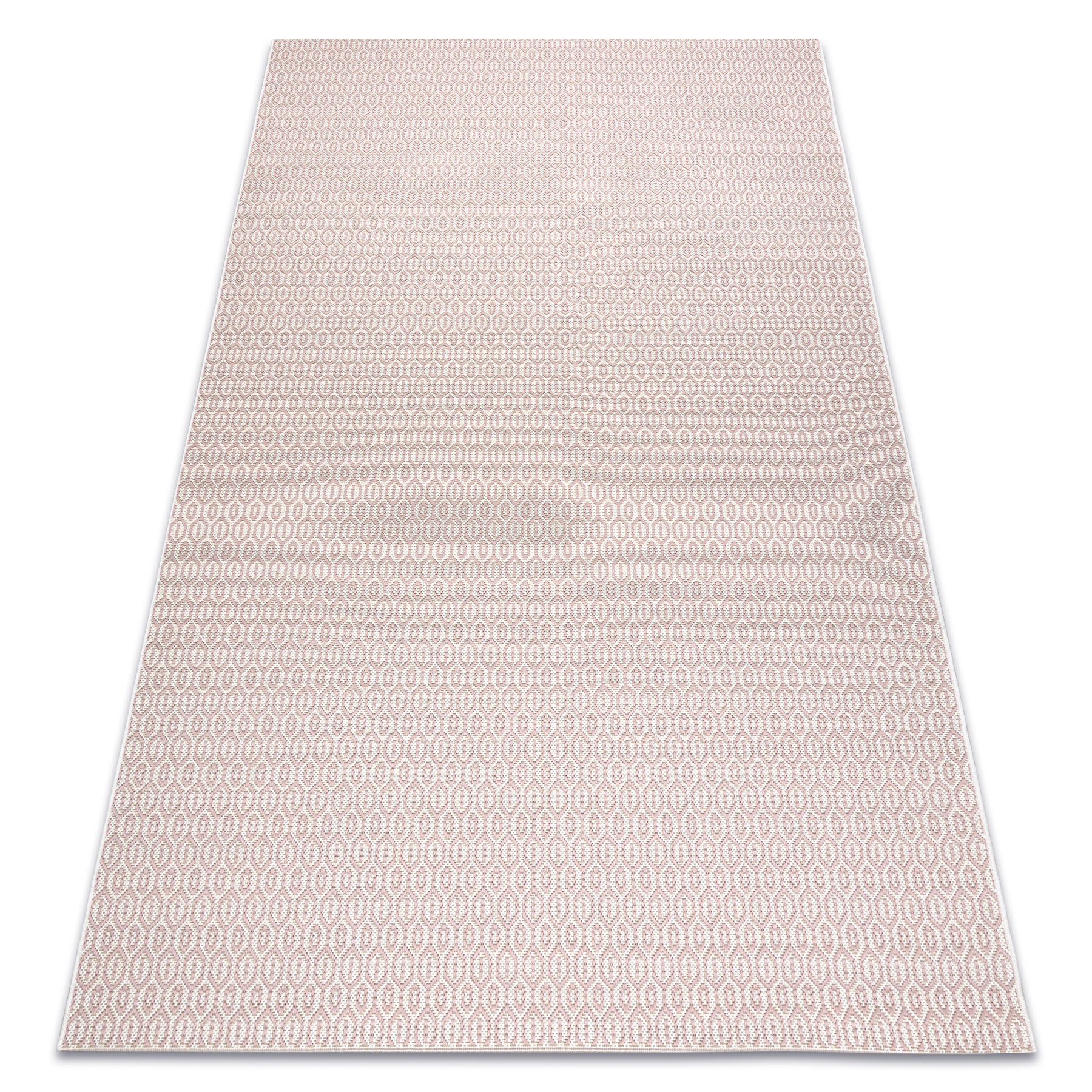 Dywan SZNURKOWY SIZAL FLAT 48603/526 Oczka krem róż 200x290 cm