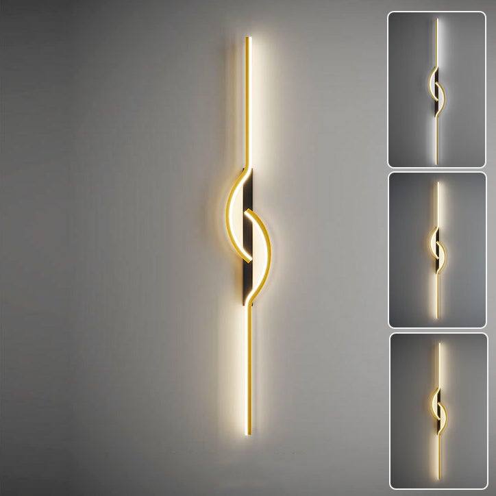 Nowoczesna lampa ścienna 60 cm, kreatywna lampa nocna, wewnętrzna lampa ścienna LED, lampa sufitowa, lampa dekoracyjna, 3 temperatury barwowe
