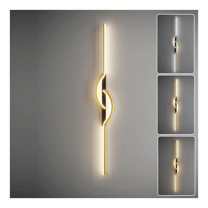 Nowoczesna lampa ścienna 60 cm, kreatywna lampa nocna, wewnętrzna lampa ścienna LED, lampa sufitowa, lampa dekoracyjna, 3 temperatury barwowe