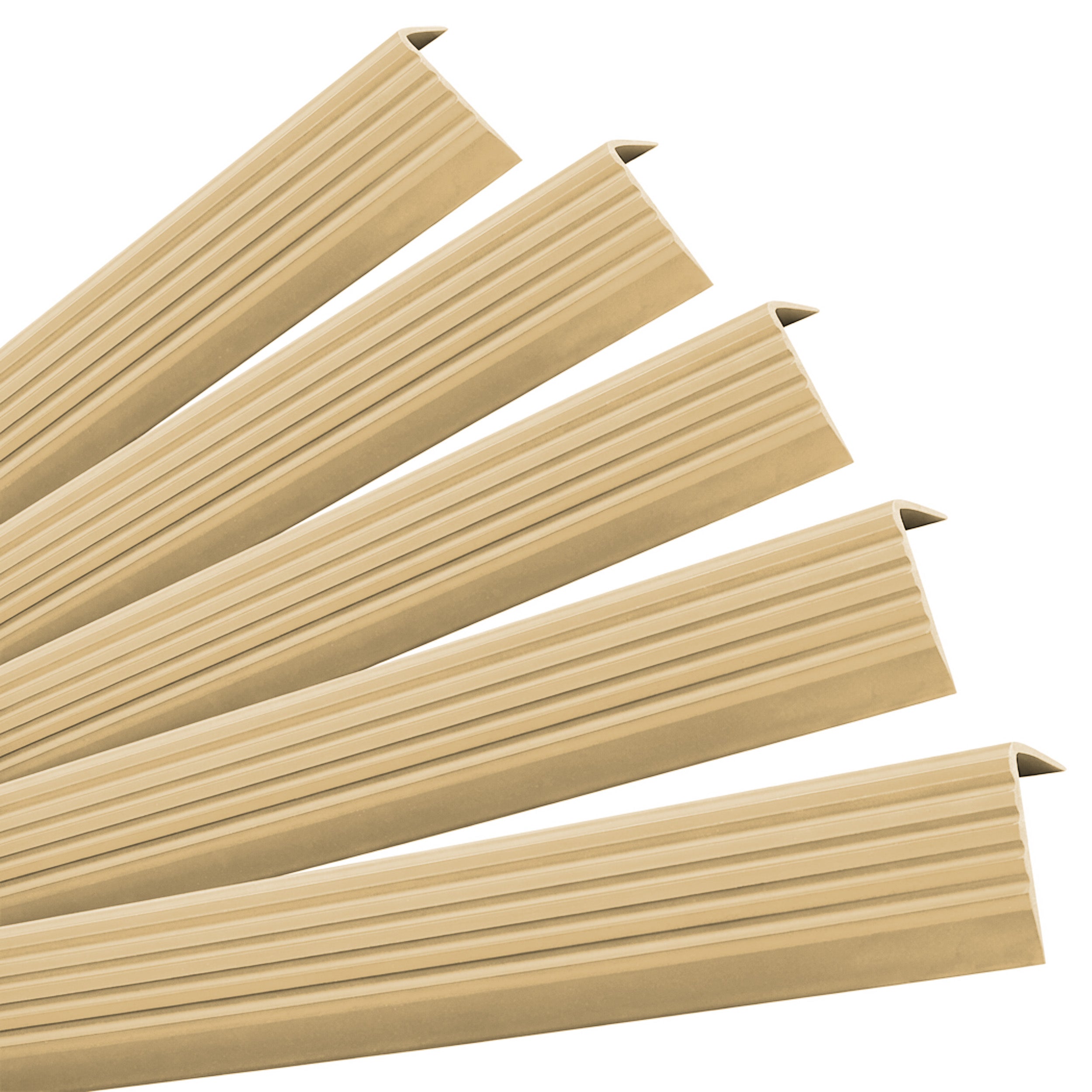 5x Profil schodowy PVC 40x25 mm - samoprzylepny, antypoślizgowy, 100 cm, kremowy