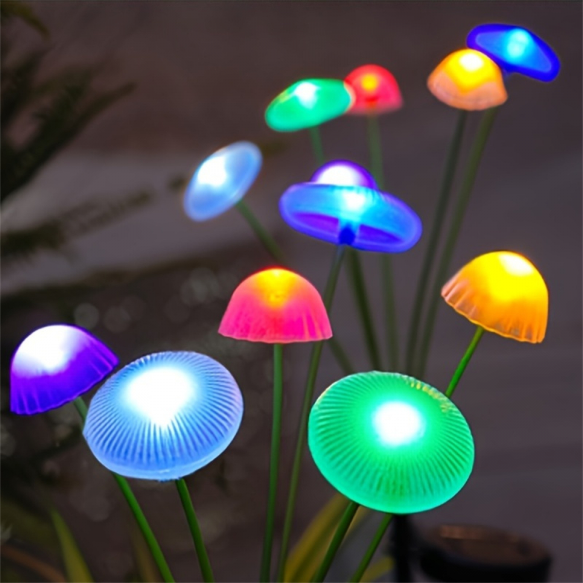 Lampy solarne w kształcie grzybów, 2 tryby oświetlenia, dekoracja ogrodu, idealne do trawnika, alejek i oświetlenia zewnętrznego