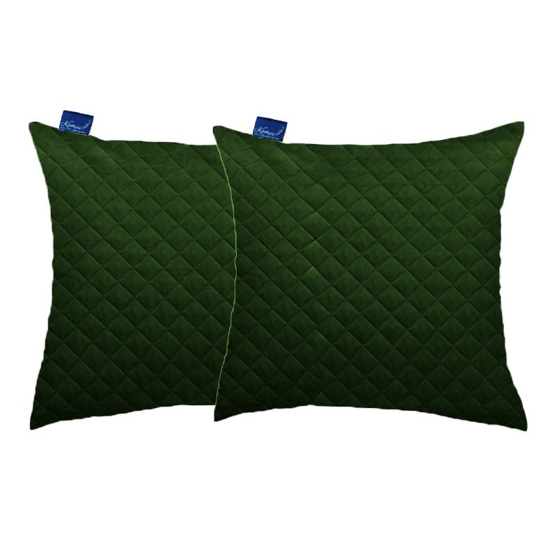 Kam-Pol poduszka pikowana mikrofibra butelkowa zieleń 60x60 cm