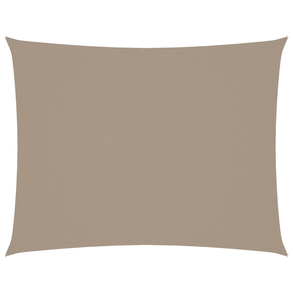 Żagiel przeciwsłoneczny prostokątny z wodoodpornej tkaniny Oxford, 4 x 6 m, kolor taupe