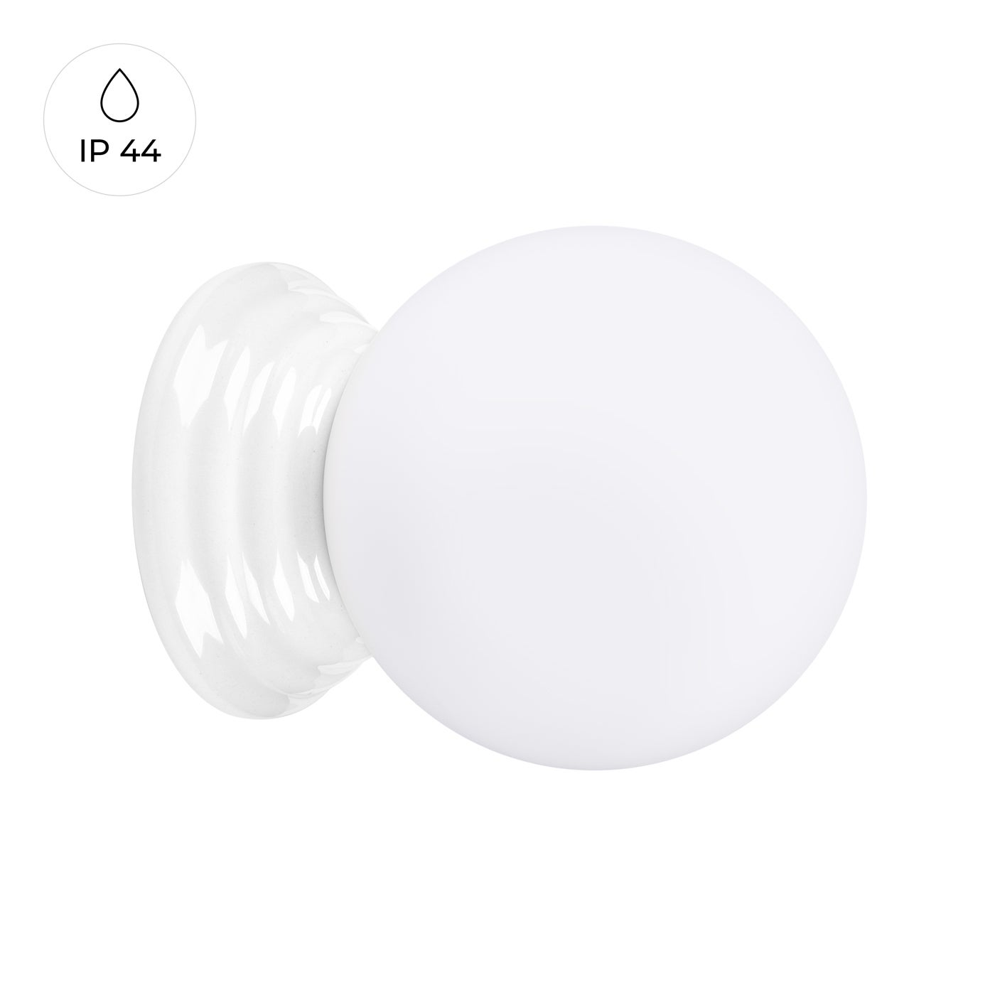 Kinkiet ALBANO biały 1xG9x8W ceramika / gips wym:12x12x16cm IP44 Pure Lume
