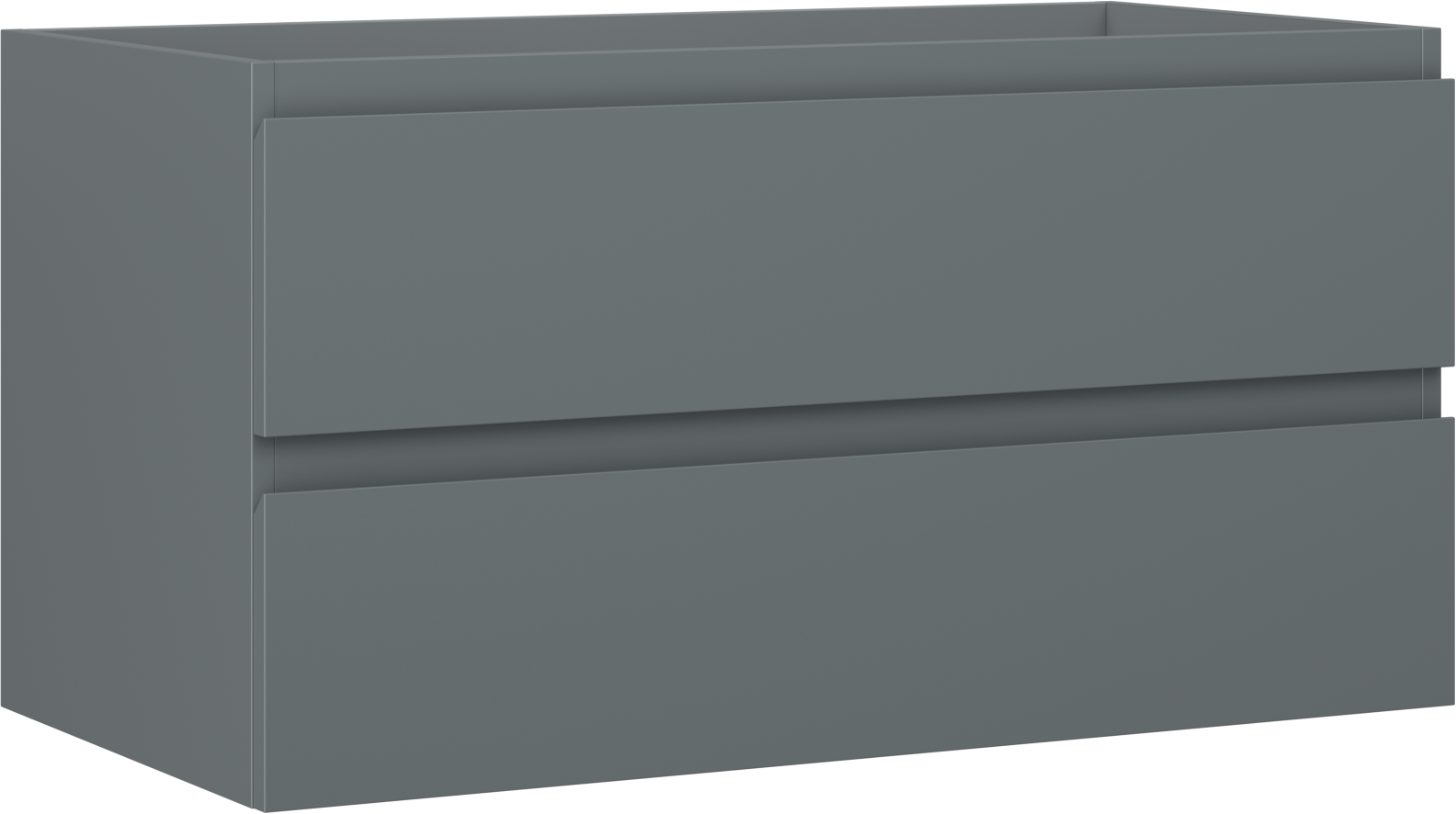 Mexen Orio szafka łazienkowa podumywalkowa 90 cm, 2 szuflady, grafit mat - 91A10-09047-2-BFF66