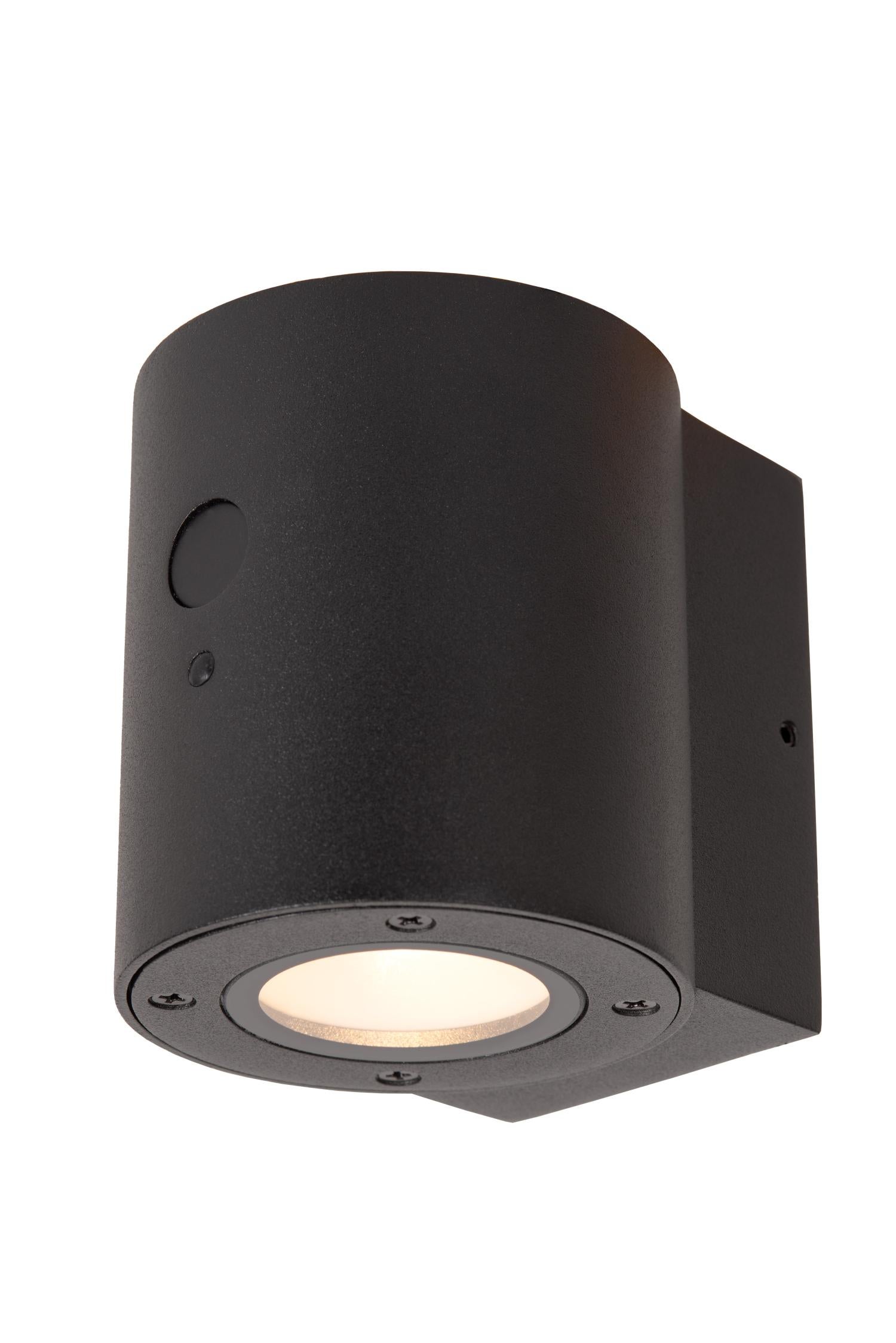 Kinkiet solarny z czujnikami LED PERTH 1W aluminium czarna wym:10,5x12,6x9cm IP65 Lucide
