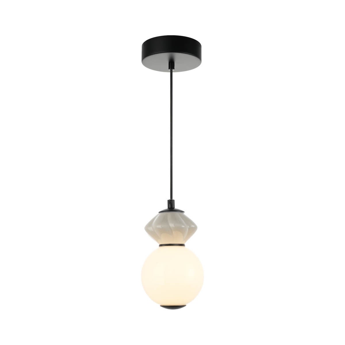 Lampa wisząca BALOS LED 5W Ciepła biel 550lm czarna matowa wym: 150 x 12 x 12 cm Italux