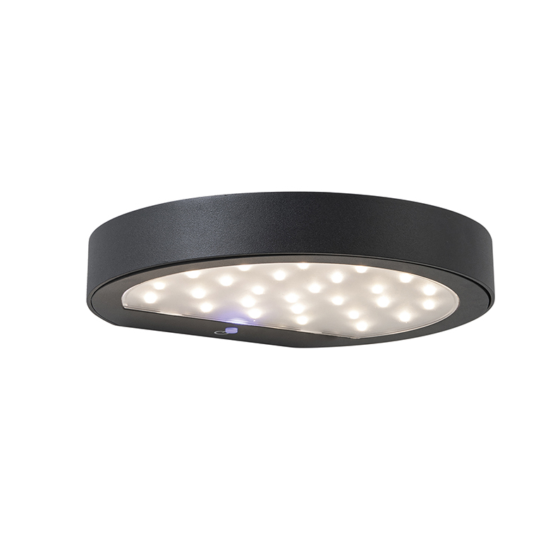 Nap Solar – kinkiet LED 2,2W IP54 3000K antracyt, solarny, czujnik zmierzchu – Rossini