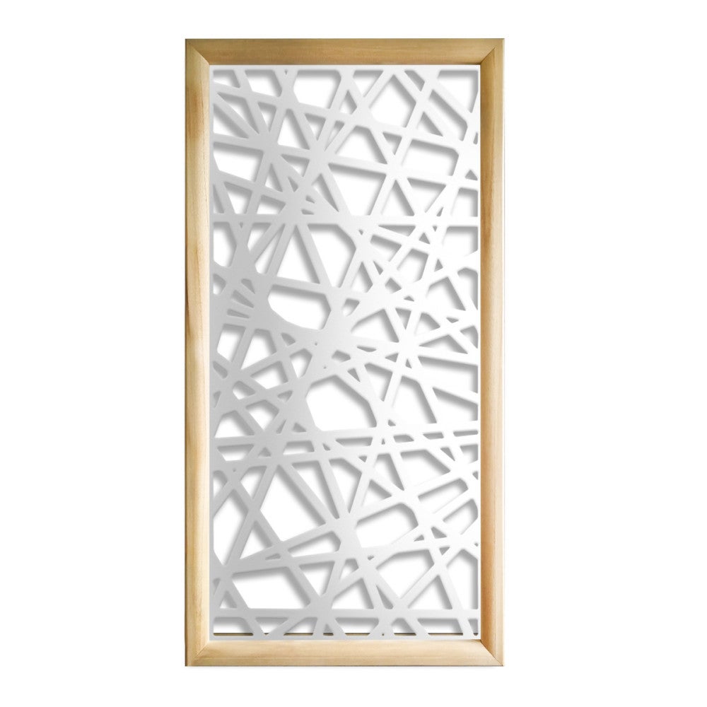 DIAGONAL SMALL - Prostokątne moduły dekoracyjne z drewna i PVC - Rozmiar 47x94 cm - Grubość 47 mm - Kolor wewnętrzny BIAŁY