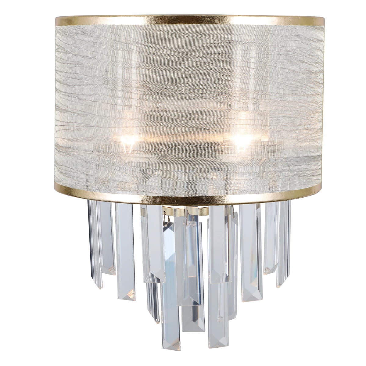 Kinkiet Italux Torreia LED z kryształkami mosiądz WL-45660-2