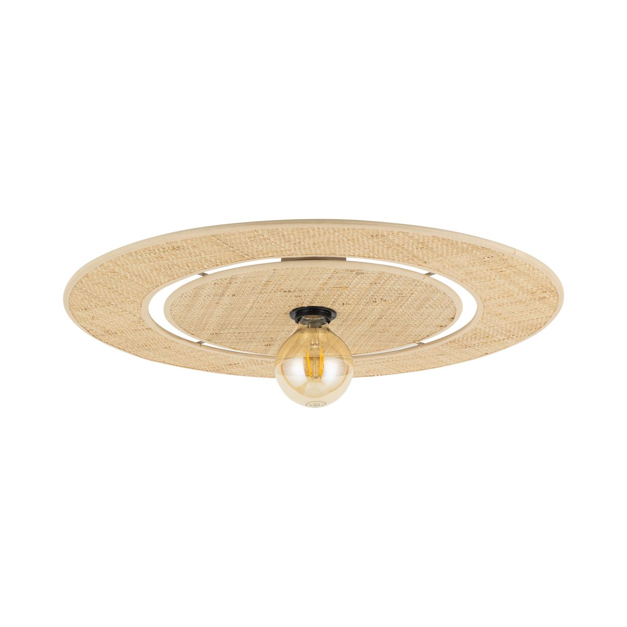 Plafon sufitowy TK Lighting CALMA rafia boho beżowy E27 60 cm 1 szt.
