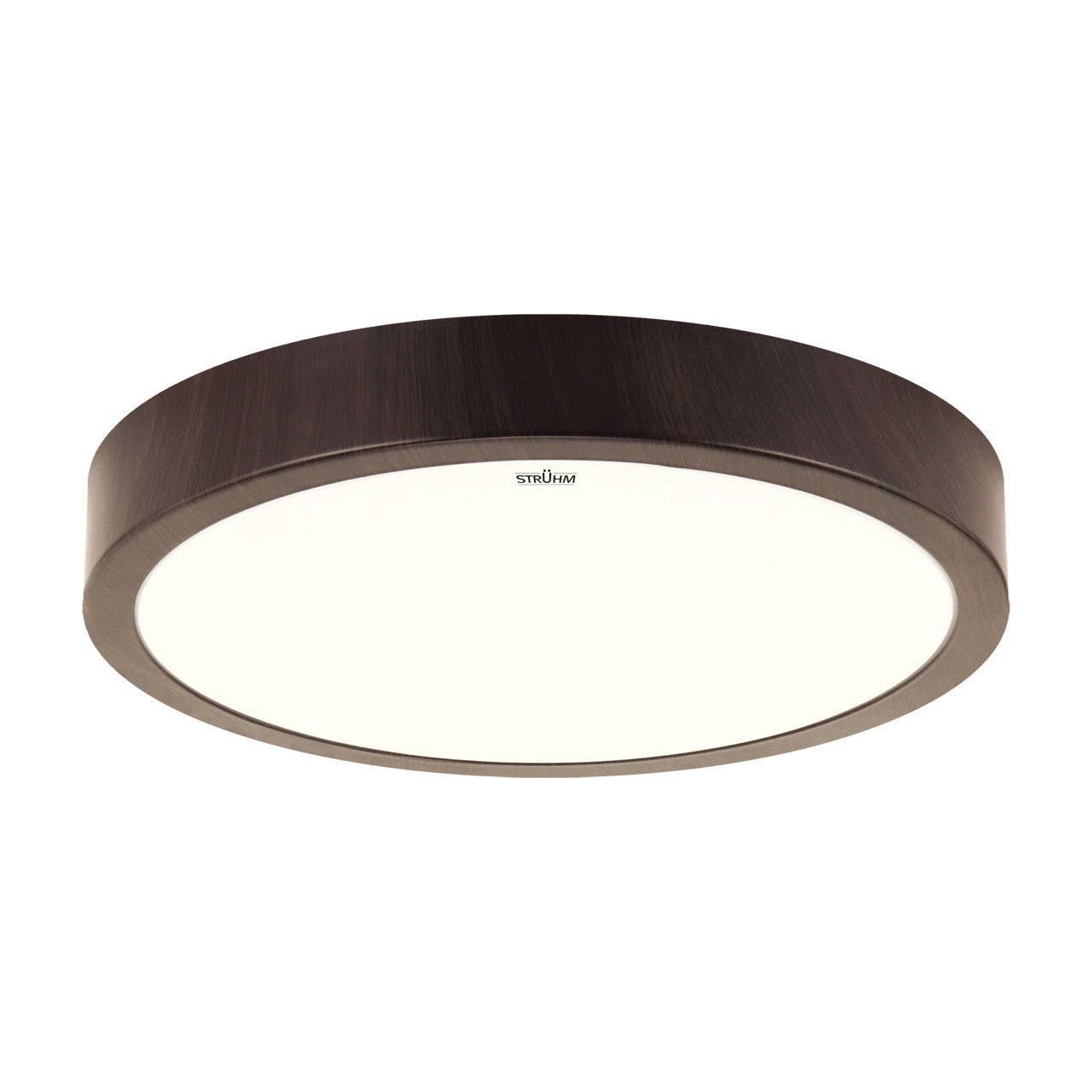 Plafon Atut okrągły wenge-biały LED 36W 4100K 2520lm wym: 7 x 48 cm IP44 tworzywo sztuczne Struhm