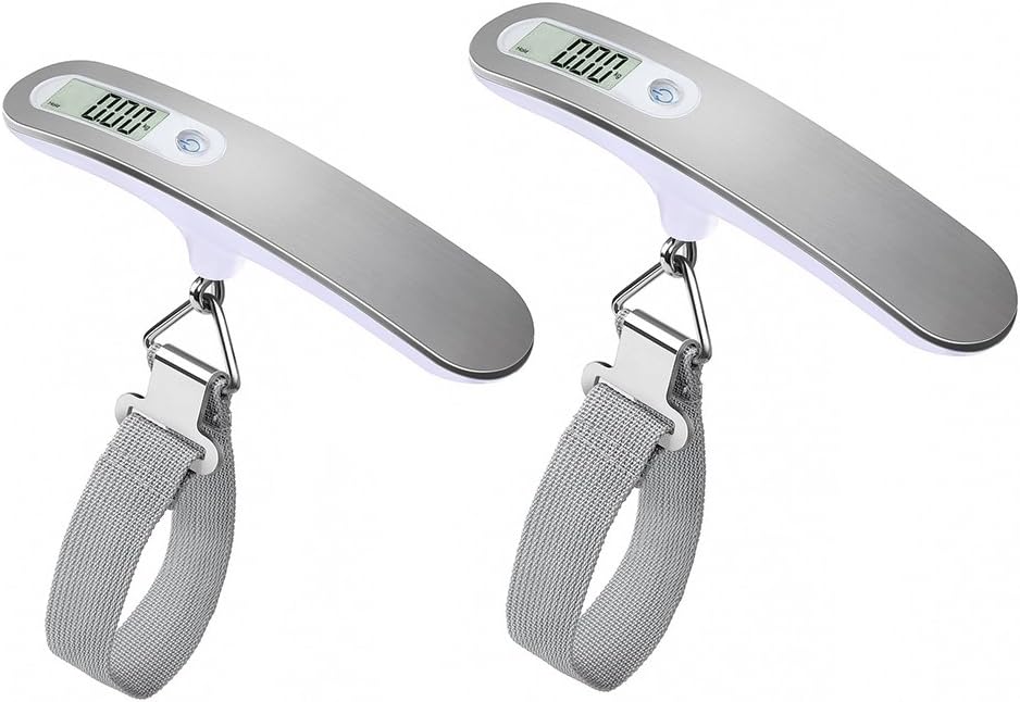 Waga podróżna Silver 2X/waga bagażowa/wysoce precyzyjna elektroniczna waga cyfrowa do walizek o wadze 110 funtów i pojemności 50 kg, trwała konstrukcj