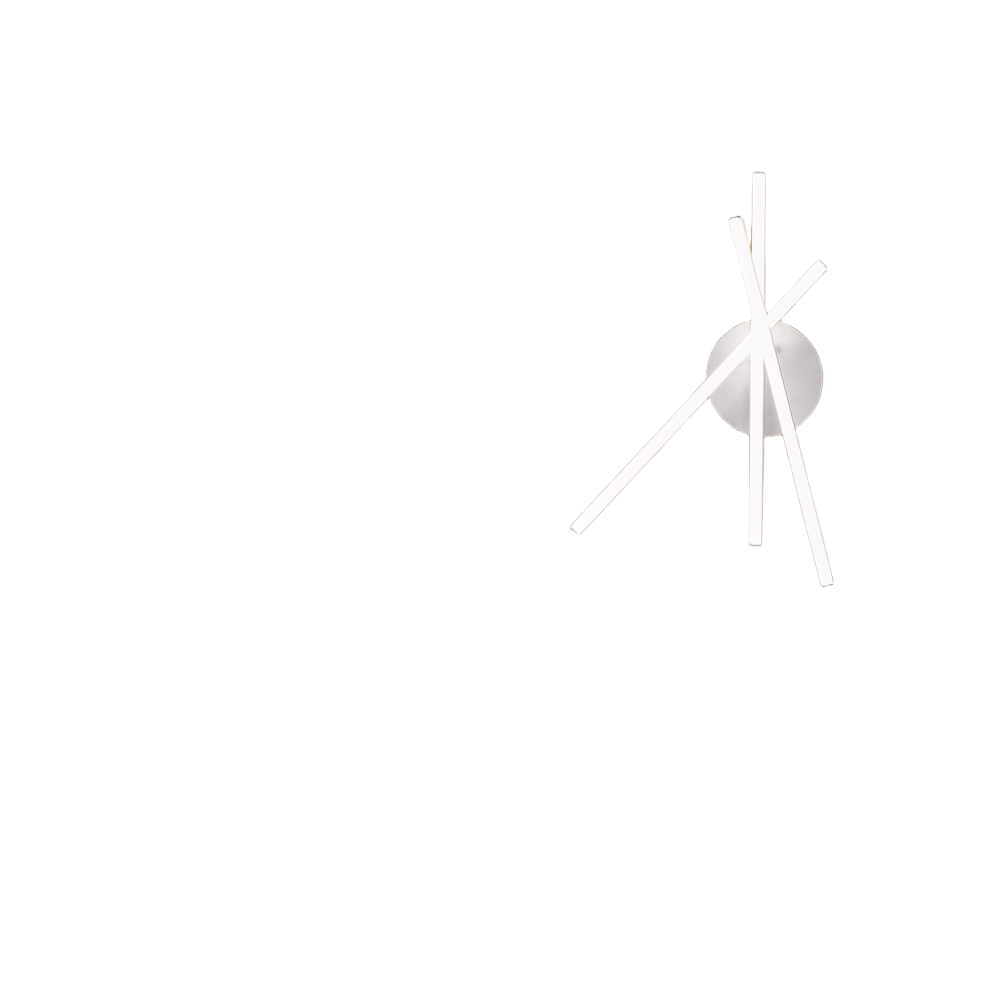 Nowoczesna lampa sufitowa LED Tullia 30W 1700lm, ciepłe światło 3000K, aluminium satynowe białe, IP20, kreatywny design ze skrzyżowanymi liniami