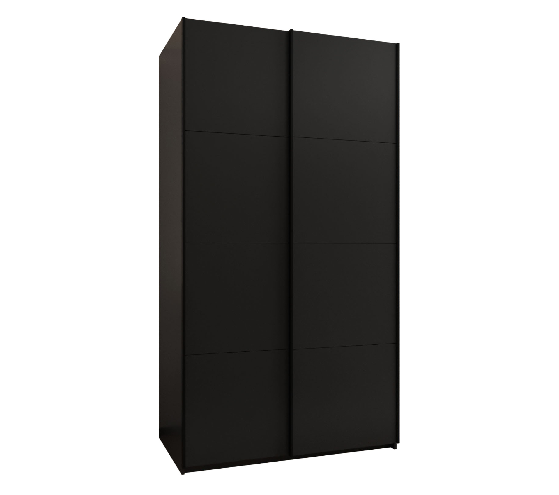 Szafa przesuwna wysoka Lux 1 140 x 64 x 245,5 cm czarny + czarny + u. czarny - Abiks Meble