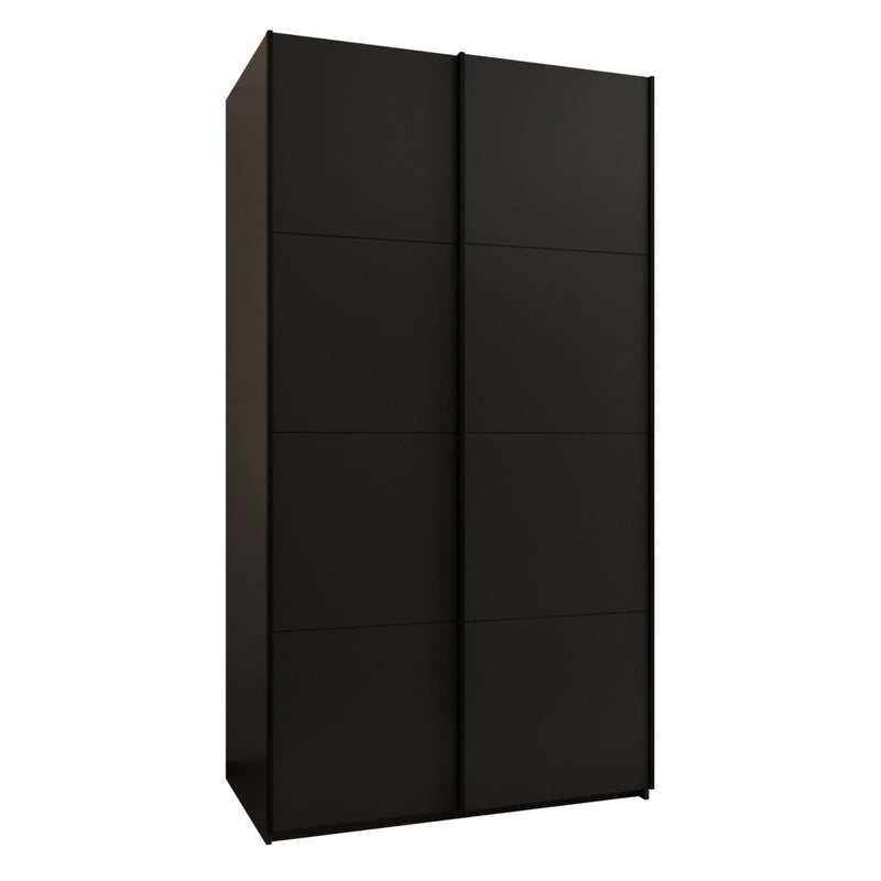 Szafa przesuwna wysoka Lux 1 140 x 64 x 245,5 cm czarny + czarny + u. czarny - Abiks Meble
