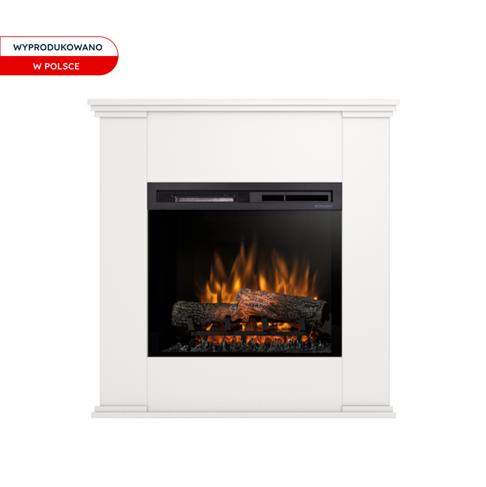 Kominek elektryczny 23" XHD wolnostojący 1400W grzewczy LED obudowa biała Warmtec Kelia